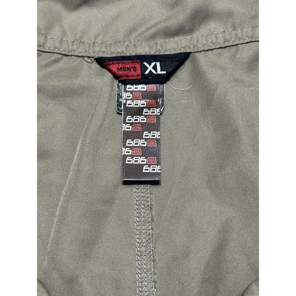 686 Six Eight Six Brown Cargo Hybrid Board Shorts Swimwear Men's Sz XL